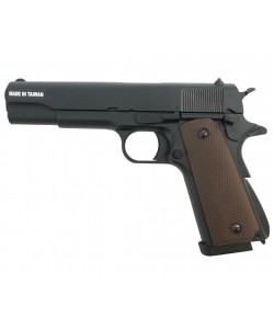 Страйкбольный пистолет KJW Colt M1911A1 CO₂ GBB Black