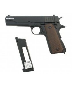 Страйкбольный пистолет KJW Colt M1911A1 CO₂ GBB Black