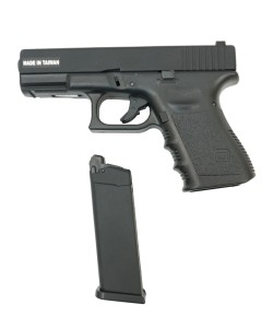 Страйкбольный пистолет KJW KP-23 Glock G23 Gas Black, металл. затвор