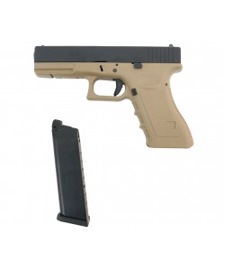 Страйкбольный пистолет WE Glock-17 Gen.3 Tan (WE-G001A-TN)