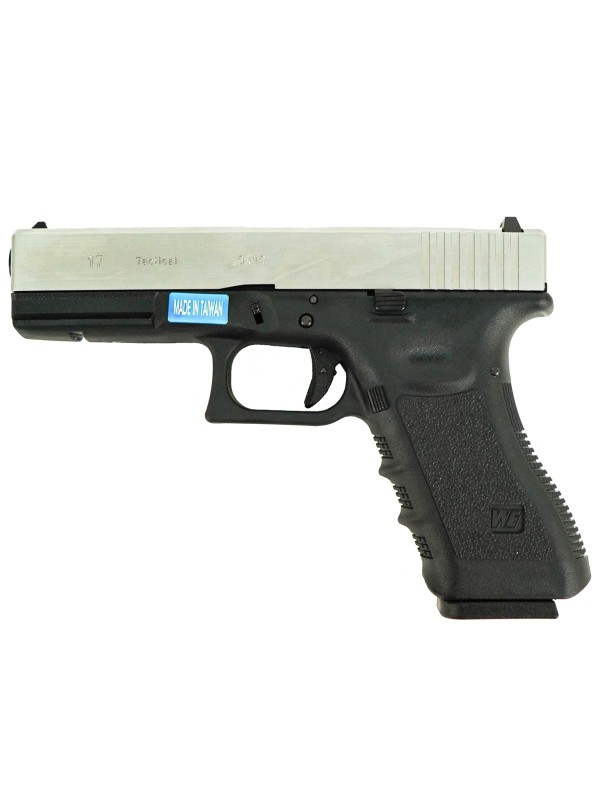 Страйкбольный пистолет WE Glock-17 Gen.3 Silver (WE-G001A-SV)
