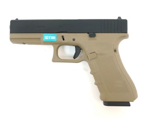 Страйкбольный пистолет WE Glock-17 Gen.4 Tan, сменные накладки (WE-G001B-TN)