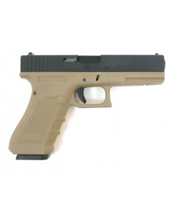Страйкбольный пистолет WE Glock-17 Gen.4 Tan, сменные накладки (WE-G001B-TN)