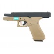 Страйкбольный пистолет WE Glock-17 Gen.4 Tan, сменные накладки (WE-G001B-TN) - фото № 6