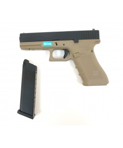 Страйкбольный пистолет WE Glock-17 Gen.4 Tan, сменные накладки (WE-G001B-TN)