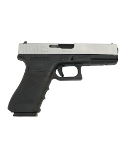 Страйкбольный пистолет WE Glock-17 Gen.4 Silver, сменные накладки (WE-G001B-SV)