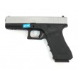 Страйкбольный пистолет WE Glock-17 Gen.4 Silver, сменные накладки (WE-G001B-SV) - фото № 1