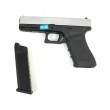 Страйкбольный пистолет WE Glock-17 Gen.4 Silver, сменные накладки (WE-G001B-SV) - фото № 4