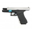 Страйкбольный пистолет WE Glock-17 Gen.4 Silver, сменные накладки (WE-G001B-SV) - фото № 6