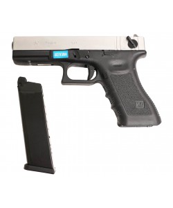 Страйкбольный пистолет WE Glock-18 Gen.3 Silver (WE-G002A-SV)