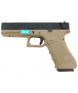 Страйкбольный пистолет WE Glock-18 Gen.4 Tan, сменные накладки (WE-G002B-TN)