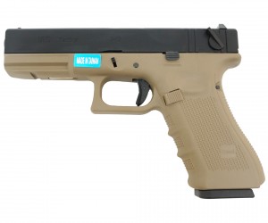 Страйкбольный пистолет WE Glock-18 Gen.4 Tan, сменные накладки (WE-G002B-TN)