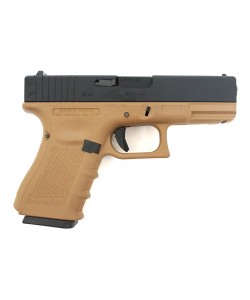 Страйкбольный пистолет WE Glock-19 Gen.4 Tan, сменные накладки (WE-G003B-TN)