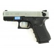 Страйкбольный пистолет WE Glock-23 Gen.4 Silver, сменные накладки (WE-G004B-SV) - фото № 1