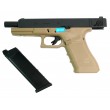 Страйкбольный пистолет WE Glock-35 Gen.4 Tan, сменные накладки (WE-G009B-TN) - фото № 4