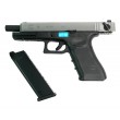 Страйкбольный пистолет WE Glock-35 Gen.4 Silver, сменные накладки (WE-G009B-SV) - фото № 4