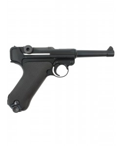 Страйкбольный пистолет WE Luger P08 4” Black (WE-P001)