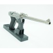 Страйкбольный пистолет WE Luger P08 8” Silver (WE-P006) - фото № 7