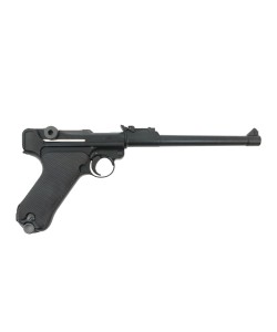 Страйкбольный пистолет WE Luger P08 8” Black (WE-P003)