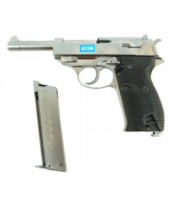 Страйкбольный пистолет WE Walther P38 GBB Silver