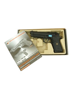 Страйкбольный пистолет WE Beretta M9A1 Rail Black (WE-M008)