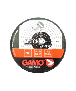 Пули для пневматики Gamo Match 5,5 мм, 1,0 г (250 штук)