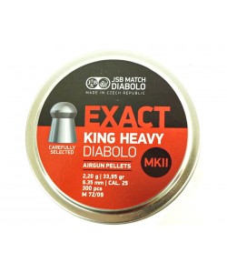 Пули JSB Diabolo Exact King Heavy MK II 6,35 мм, 2,2 г (300 штук)