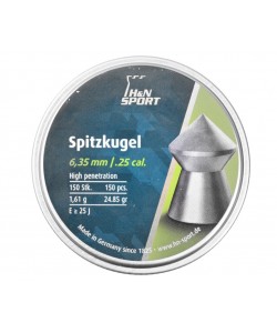 Пули для пневматики H&N Spitzkugel 6,35 мм, 1,61 г (150 штук)