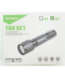 Комплект - фонарь тактический NexTORCH светодиод белый+зеленый (T6G set)