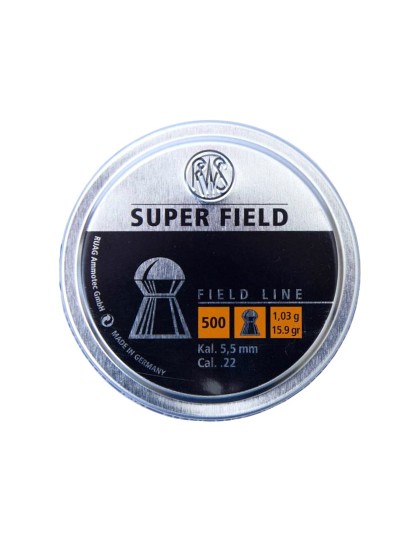 Пули для пневматики RWS Super Field 5,5 мм, 1,03 г (500 штук)