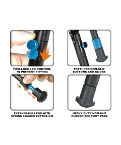 Сошки Leapers UTG для установки на ствол, высота 15-17 см (TL-BP18S-A)