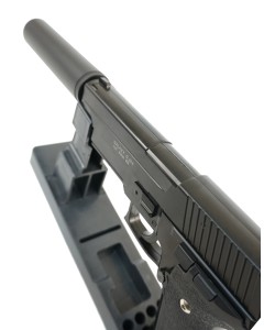 Страйкбольный пистолет Galaxy G.26A (Sig Sauer 226) с ЛЦУ и глушителем