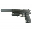Страйкбольный пистолет Galaxy G.26A (Sig Sauer 226) с ЛЦУ и глушителем - фото № 1