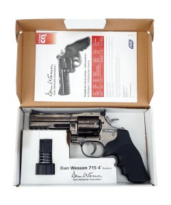 Пневматический револьвер ASG Dan Wesson 715-4 (Dan Wesson 5) Steel Grey