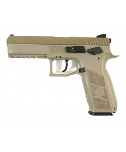 Пневматический пистолет ASG CZ P-09 FDE blowback (пулевой)