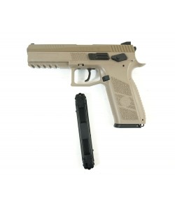 Пневматический пистолет ASG CZ P-09 FDE blowback (пулевой)