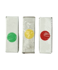 Минифейерверк цветного огня: красный, желтый, зеленый (9 штук)