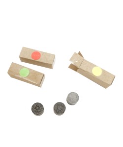 Минифейерверк цветного огня: красный, желтый, зеленый (9 штук)