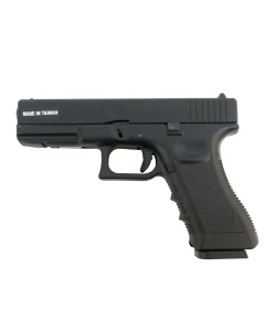 Страйкбольный пистолет KJW KP-17 Glock G17 Gas Black, металл. затвор