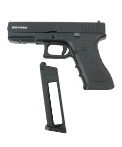 Страйкбольный пистолет KJW KP-17 Glock G17 CO₂ Black, металл. затвор