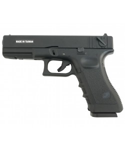 Страйкбольный пистолет KJW KP-18 Glock G18 Gas Black, металл. затвор