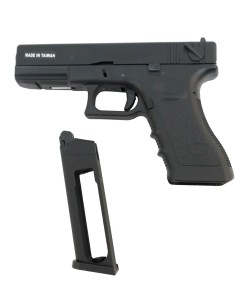 Страйкбольный пистолет KJW KP-18 Glock G18 CO₂ Black, металл. затвор