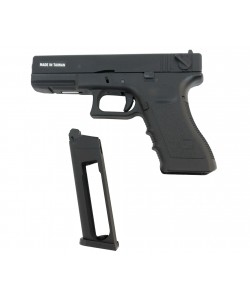 Страйкбольный пистолет KJW KP-18 Glock G18 CO₂ Black, металл. затвор