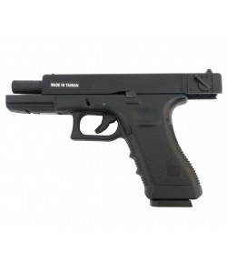 Страйкбольный пистолет KJW KP-18 Glock G18 CO₂ Black, металл. затвор