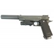 Страйкбольный пистолет Stalker SA5.1S Spring (Hi-Capa 5.1, с ЛЦУ и глушителем) - фото № 1