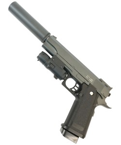 Страйкбольный пистолет Stalker SA5.1S Spring (Hi-Capa 5.1, с ЛЦУ и глушителем)