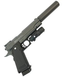 Страйкбольный пистолет Stalker SA5.1S Spring (Hi-Capa 5.1, с ЛЦУ и глушителем)