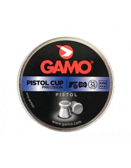 Пули для пневматики Gamo Pistol Cup 4,5 мм, 0,45 г (250 штук)