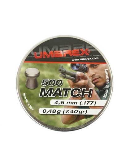 Пули для пневматики Umarex Match Pro 4,5 мм, 0,48 г (500 штук)