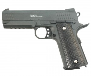 Страйкбольный пистолет Galaxy G.25+ (Colt 1911 Rail) с кобурой